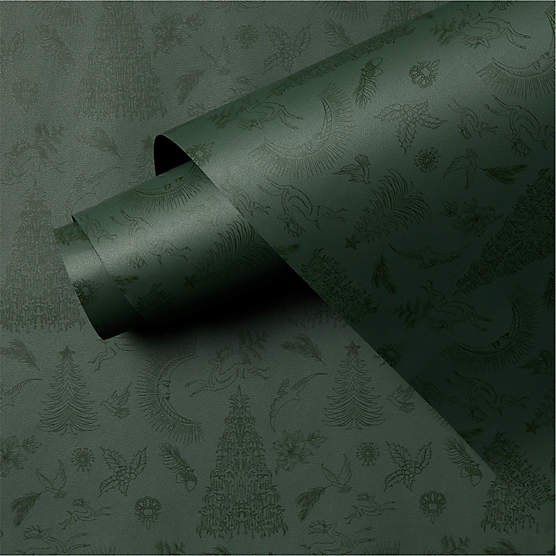 Yuletide Revelry Green Holiday Gift Wrap