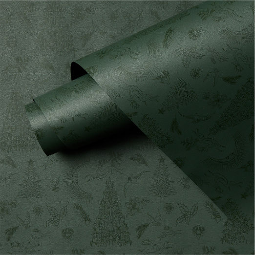 Yuletide Revelry Green Holiday Gift Wrap
