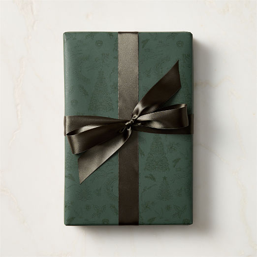Yuletide Revelry Green Holiday Gift Wrap