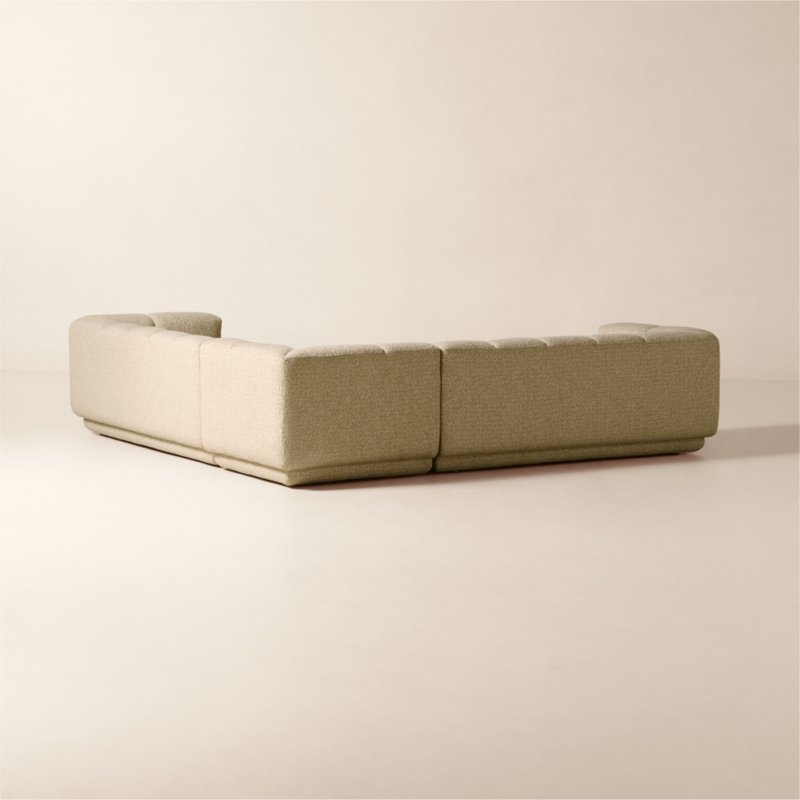 Yarrow 3-Piece L-Shaped Camel Woven Fabric Sectional Sofa - image 7 of 11