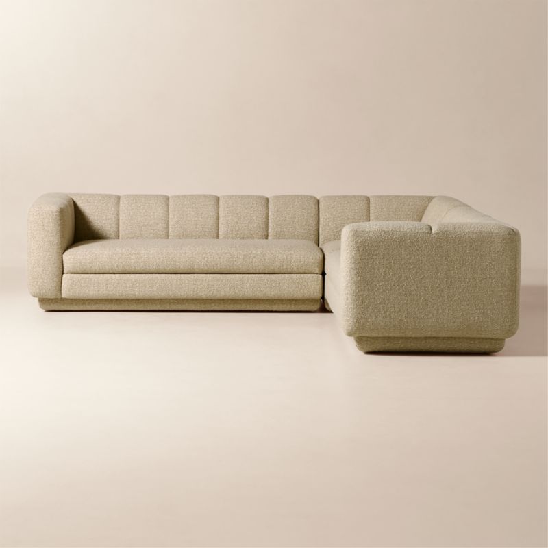 Yarrow 3-Piece L-Shaped Sectional Sofa Curious Linen - image 2 of 8