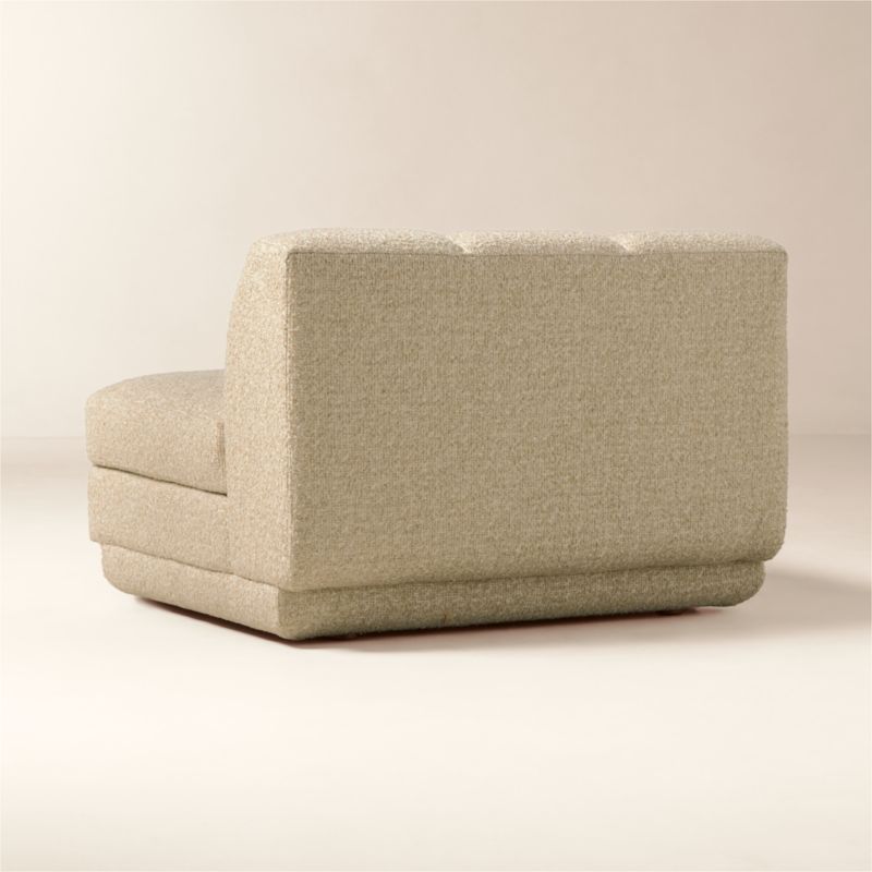 Yarrow Camel Woven Fabric Armless Chair - image 4 of 7