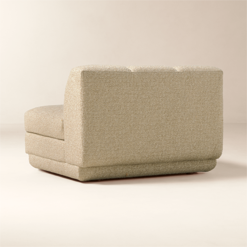 Yarrow Camel Woven Fabric Armless Chair - image 7 of 13