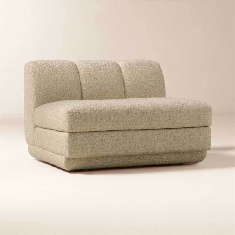 Yarrow Camel Woven Fabric Armless Chair - image 5 of 13