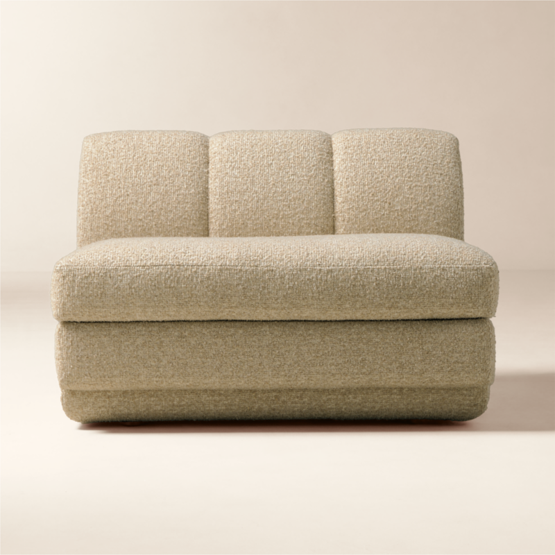 Yarrow Camel Woven Fabric Armless Chair - image 0 of 13
