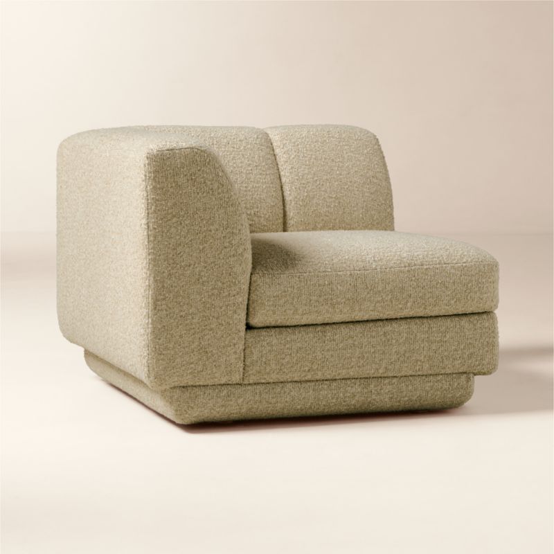 Yarrow Camel Woven Fabric Corner Chair - image 2 of 7