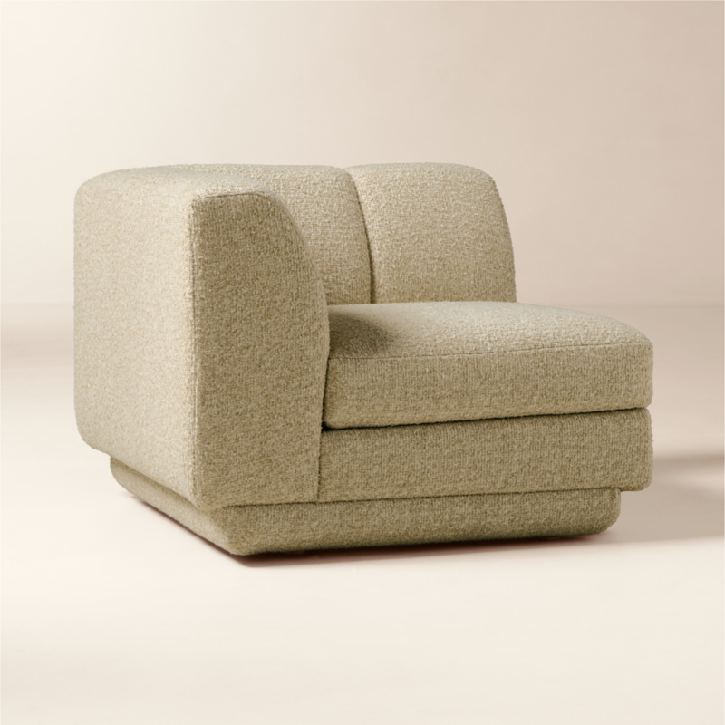 Yarrow Camel Woven Fabric Corner Chair - image 5 of 12