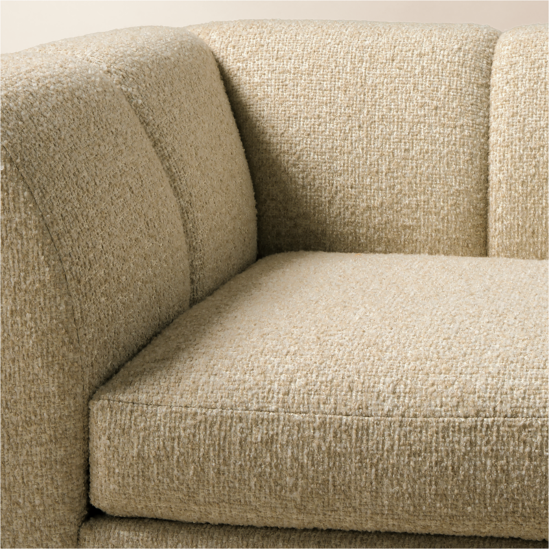 Yarrow Camel Woven Fabric Corner Chair - image 9 of 12