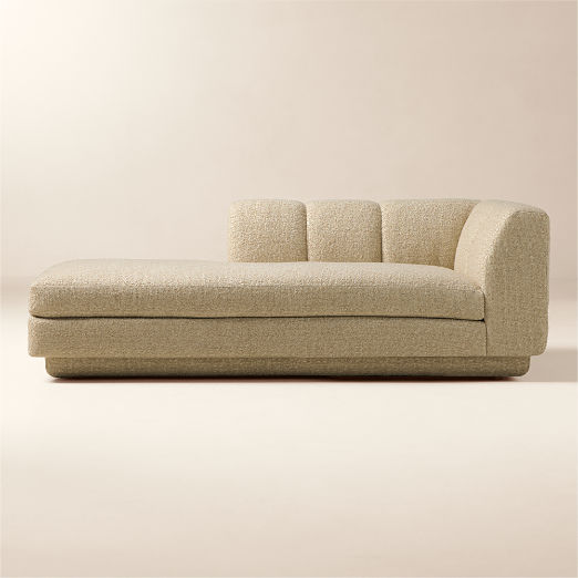 Yarrow Camel Woven Fabric Left-Arm Chaise