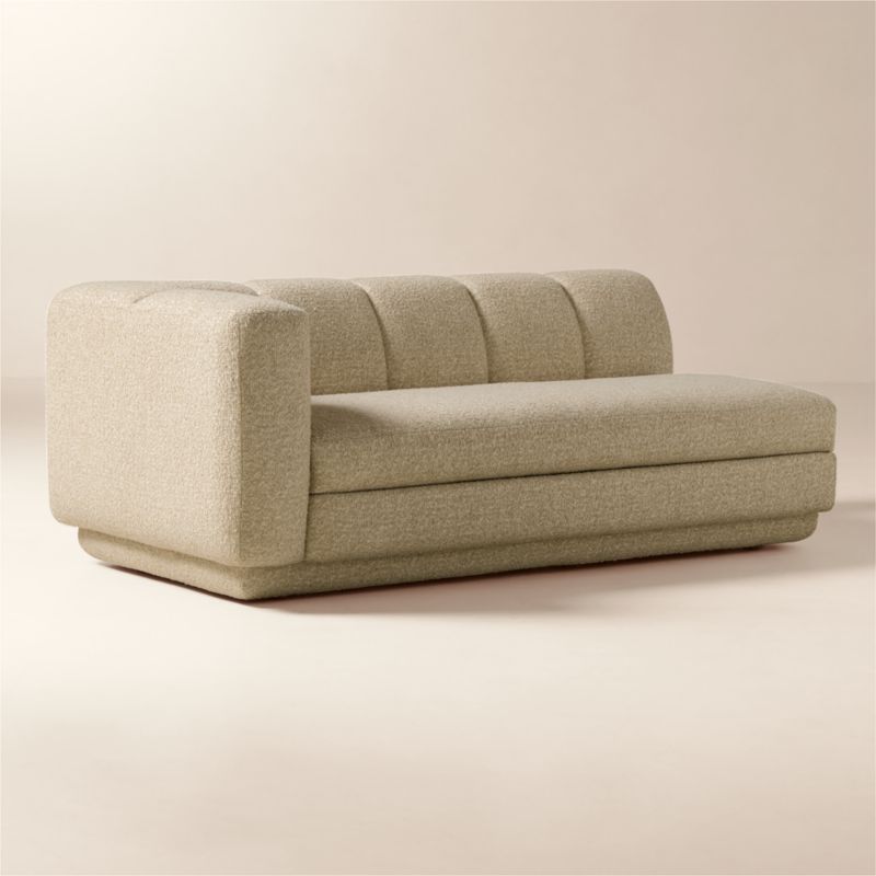 Yarrow Camel Woven Fabric Left-Arm Sofa - image 2 of 7