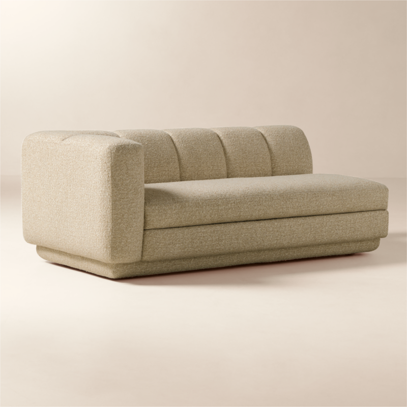 Yarrow Camel Woven Fabric Left-Arm Sofa - image 5 of 13