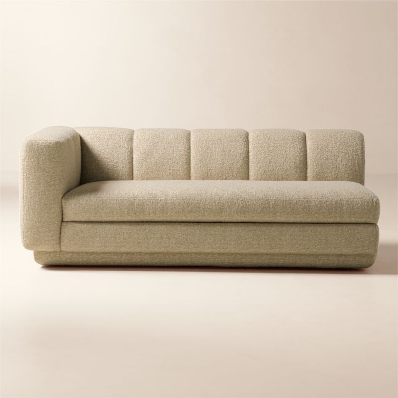 Yarrow Camel Woven Fabric Left-Arm Sofa - image 0 of 7