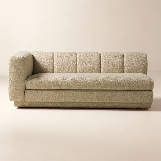 Yarrow Camel Woven Fabric Left-Arm Sofa