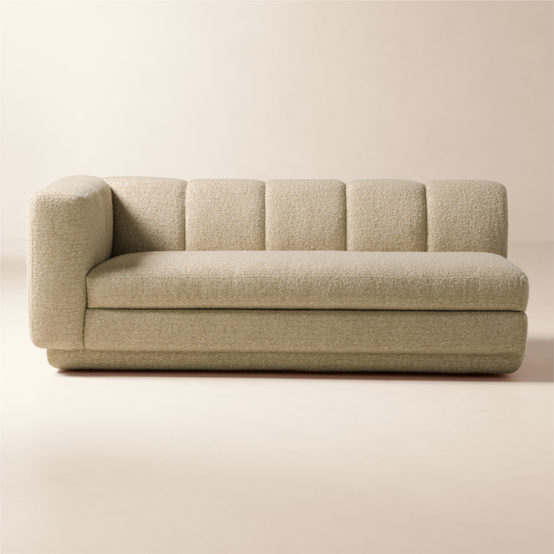 Yarrow Camel Woven Fabric Left-Arm Sofa - image 0 of 13