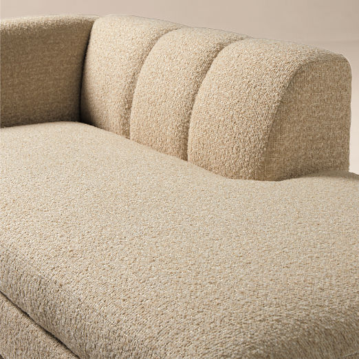 Yarrow Camel Woven Fabric Right-Arm Chaise