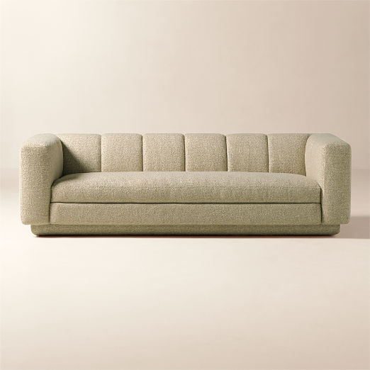 Yarrow Camel Woven Fabric Sofa (84"-97.5")