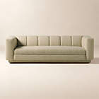 Ambroise 104" Black Leather Sofa