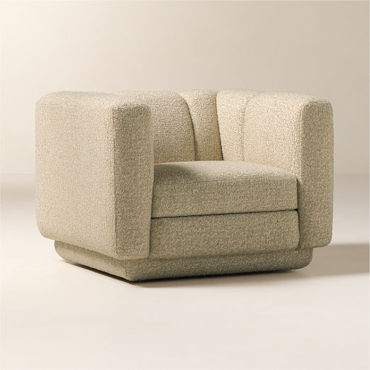 Yarrow Camel Woven Fabric Swivel Chair