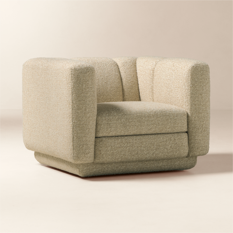 Yarrow Camel Woven Fabric Swivel Chair - image 5 of 11