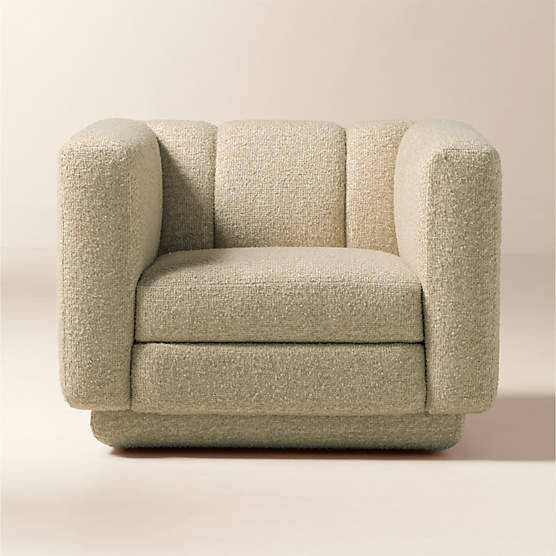 Yarrow Camel Woven Fabric Swivel Chair Set of 2