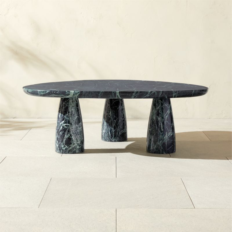 Viewing product image Yuma Green Marble Outdoor Coffee Table - image 1 of 6