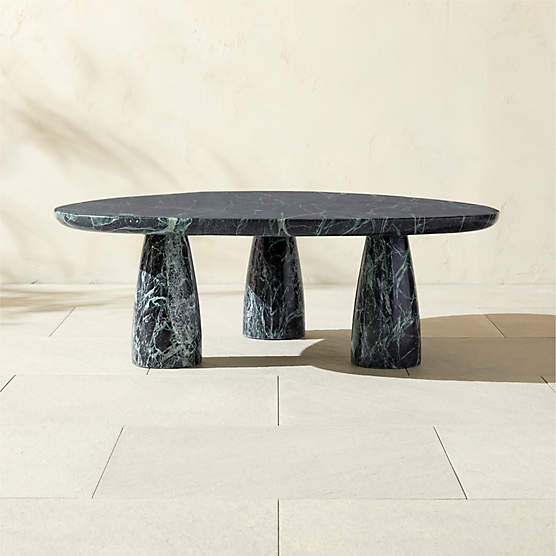 Yuma 42" Green Marble Indoor/Outdoor Coffee Table