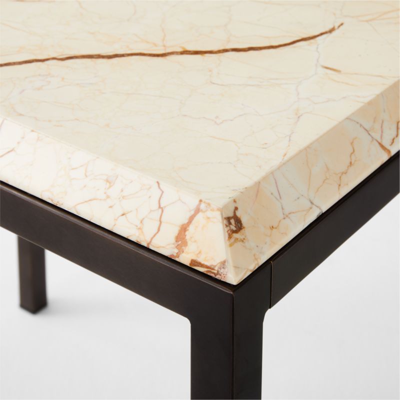 Zaccardi Ivory Marble Side Table - image 6 of 9