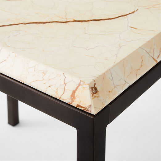 Zaccardi Ivory Marble Side Table