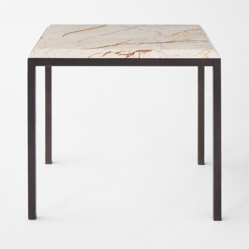 Zaccardi Ivory Marble Side Table - image 5 of 9