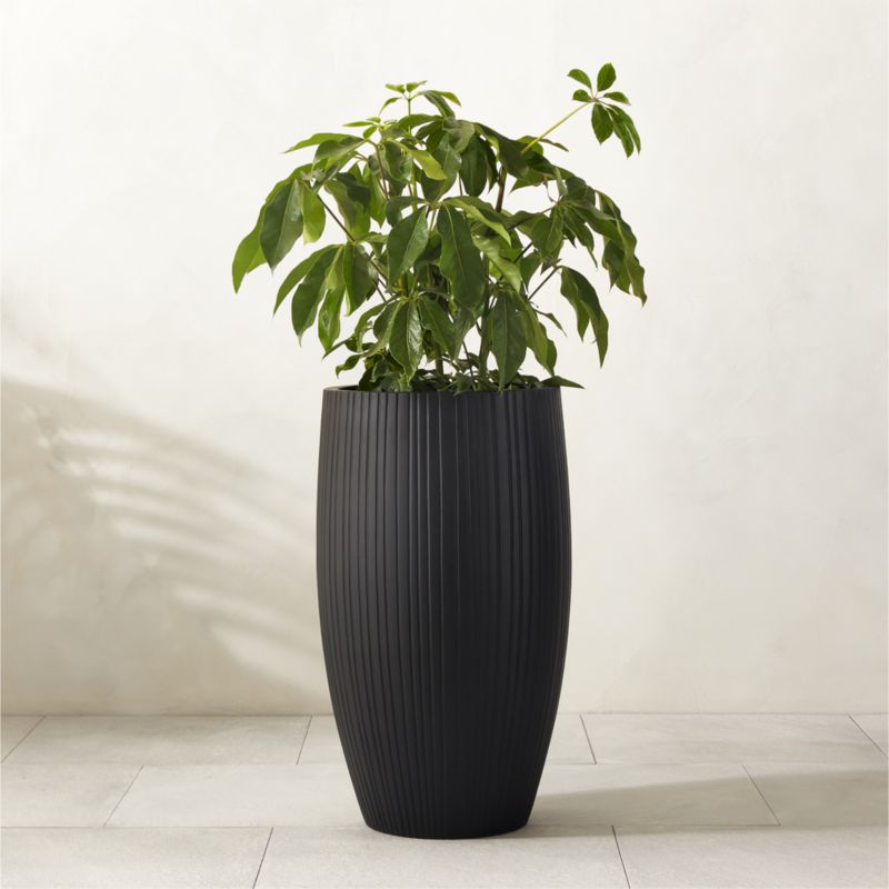 Zadie Black Resin Indoor/Outdoor Planter Large - image 3 of 6