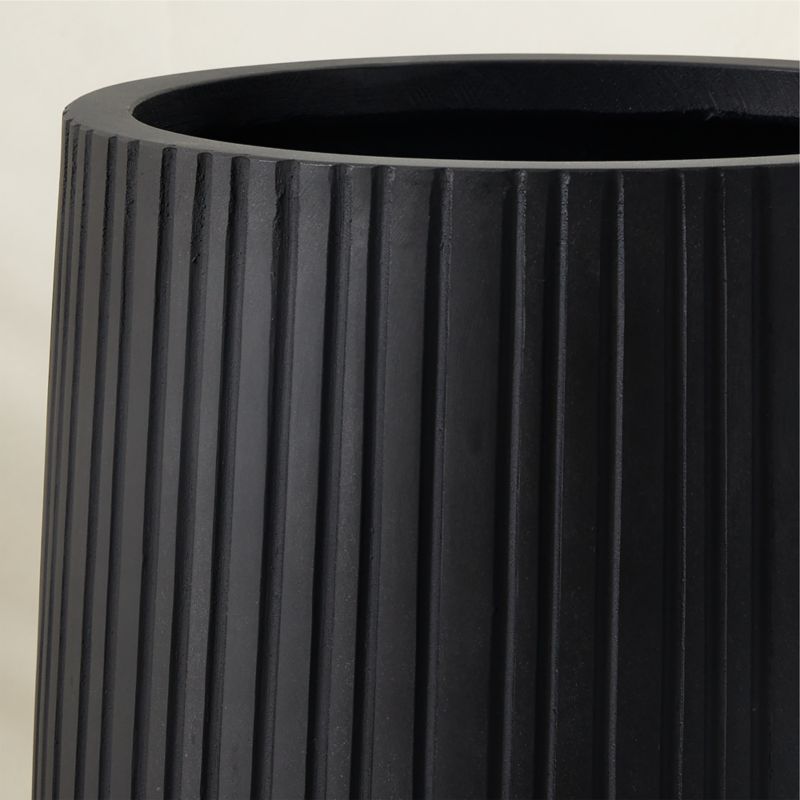 Zadie Black Resin Indoor/Outdoor Planter Medium - image 4 of 5