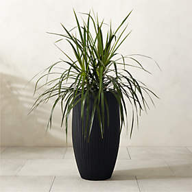 Seminyak Black Cement Indoor/Outdoor Large Planter 26.75