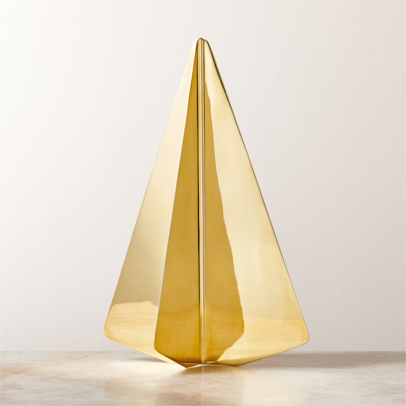 Zale Unlacquered Brass Christmas Tree Figure 12" - image 0 of 7