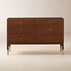 Connoisseur 8-Drawer Black Oak Wood Dresser Model 1006 by Paul McCobb
