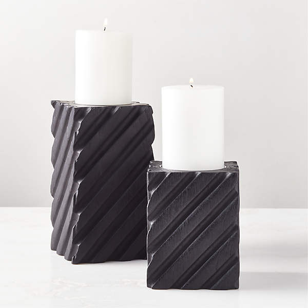 Modern pillar store candle holders