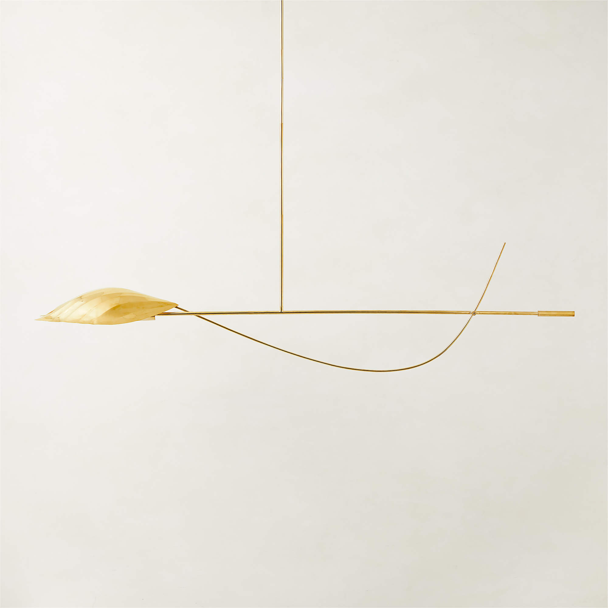 Zel Unlacquered Brass Mobile Chandelier CB2 Canada