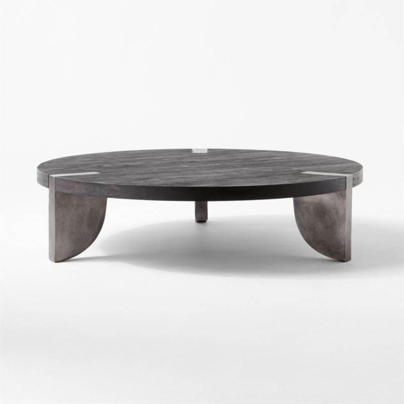 Zepa Round Black Wood Coffee Table + Reviews