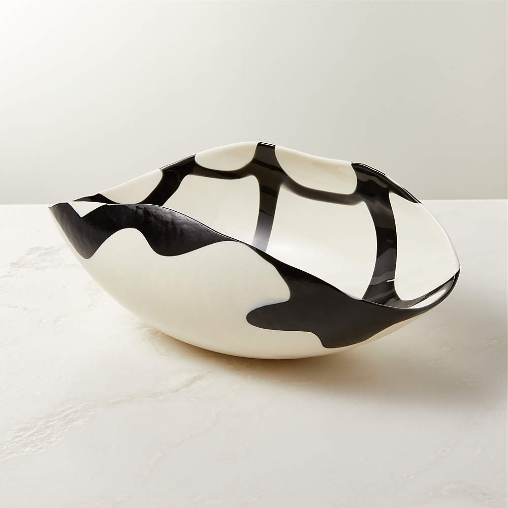 Voorbijganger Wie Trolley Zeta Murano White Modern Glass Bowl + Reviews | CB2