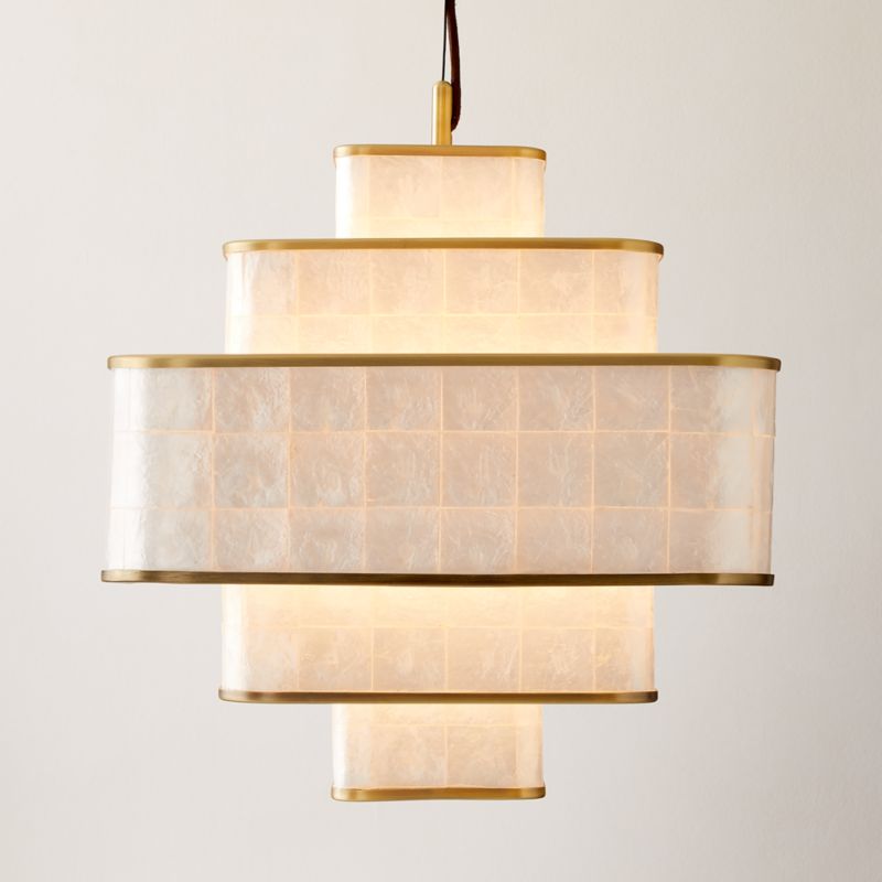 Ziggurat Capiz Pendant Light - image 0 of 5