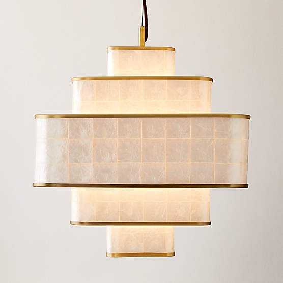 Ziggurat Capiz Pendant Light