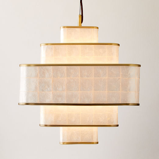 Ziggurat Capiz Pendant Light