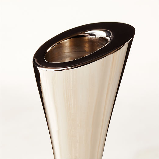 Zillon Nickel-Plated Brass Taper Candle Holders