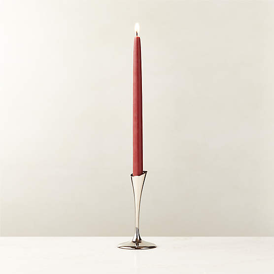 Zillon Nickel-Plated Brass Taper Candle Holder Small