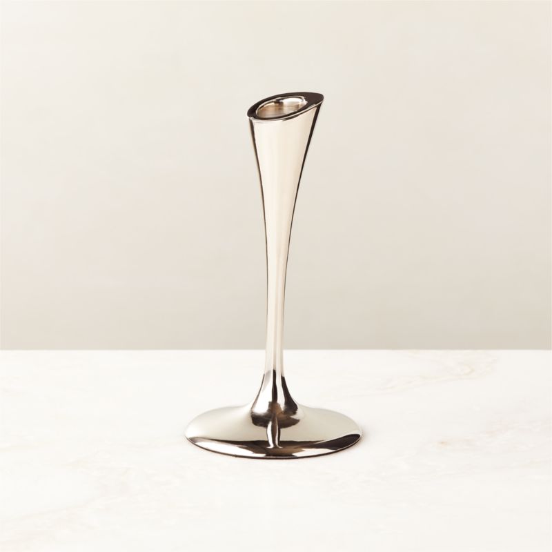 Zillon Nickel-Plated Brass Taper Candle Holder Small - image 2 of 5