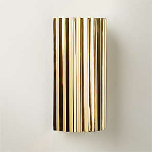 bella fluted brass wall sconce