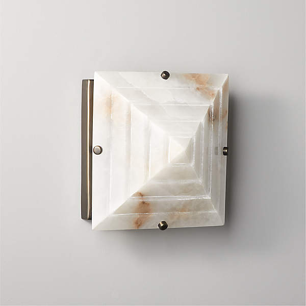 Hand Carved Alabaster Rectangular Sconce G9 Light Wall Lamp Home Decor 110V