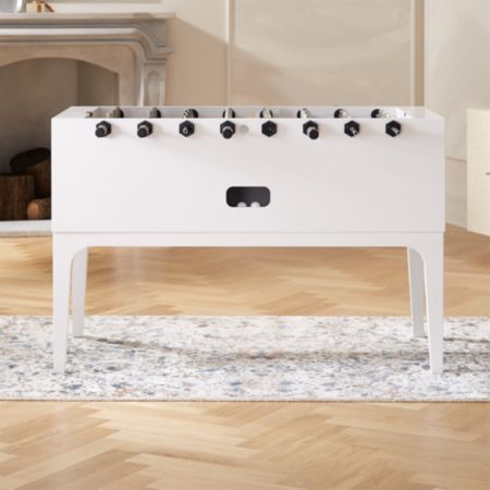 Zone Wood Foosball Table Hi Gloss White Reviews Cb2