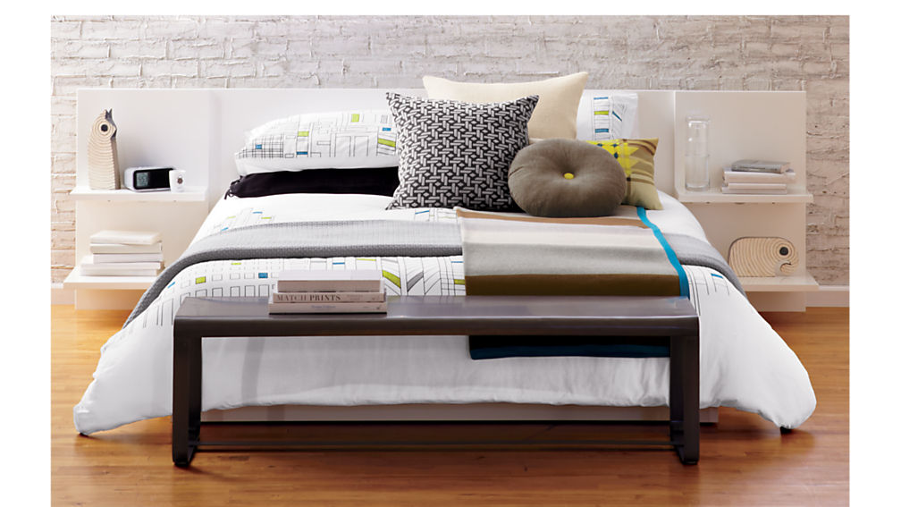 Bedroom Suite Queen White Black Complete Andes White Storage Bed Cb2