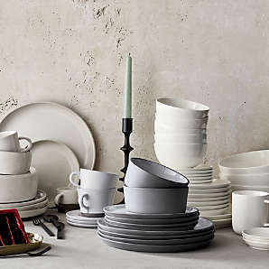 Fynn Black and White Dinnerware Set | CB2