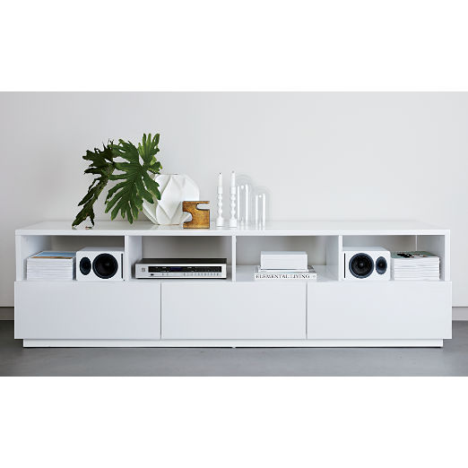 Chill 80" White High-Gloss Media Console